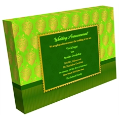Wedding Announcement Gift Box Luxury Gold 6 + 1 Compartments